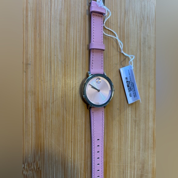 Movado Bold Evolution Watch With 34mm Pink Face & Pink Leather Band - Picture 6 of 10